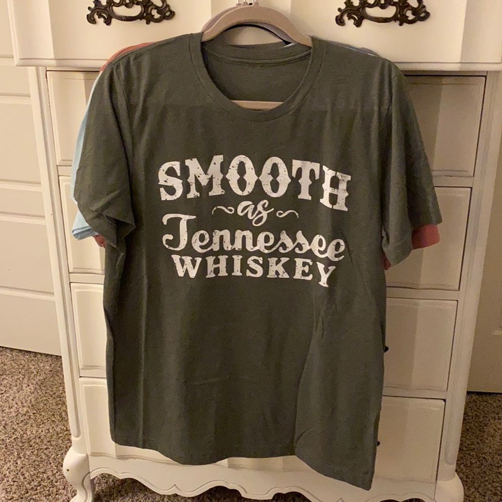 Smooth As Tennessee Whiskey shirt, green, large